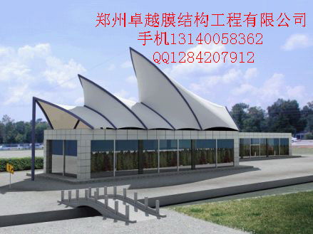 秦皇岛 膜结构大门顶盖,工业区大门张拉膜