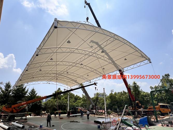篮球场膜棚 膜结构篮球场 - 工程案例 - -湖北尚景膜结构工程公司